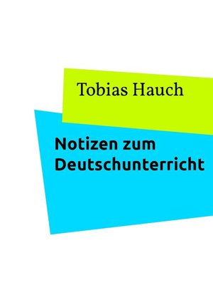 cover image of Notizen zu Textarten